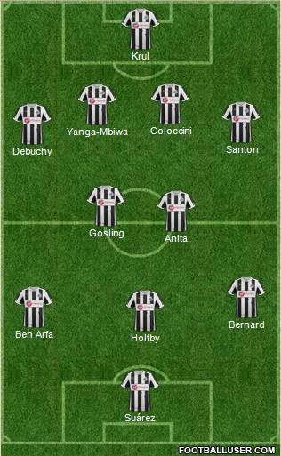 Newcastle United Formation 2013
