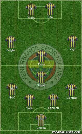 Fenerbahçe SK Formation 2013