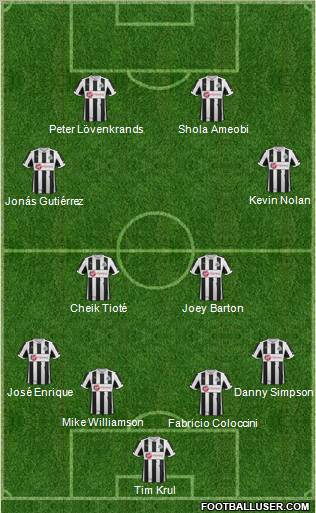 Newcastle United Formation 2013