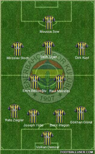 Fenerbahçe SK Formation 2013