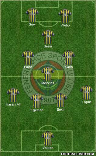 Fenerbahçe SK Formation 2013