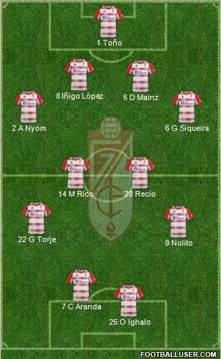 Granada C.F. Formation 2013