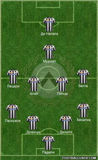 Udinese Formation 2013