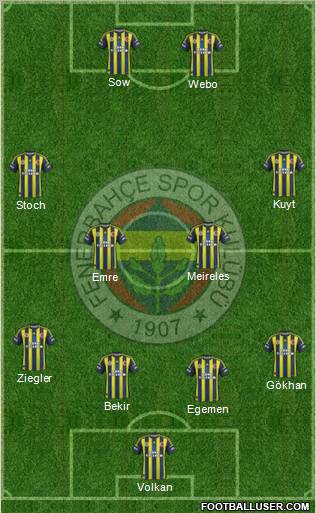Fenerbahçe SK Formation 2013
