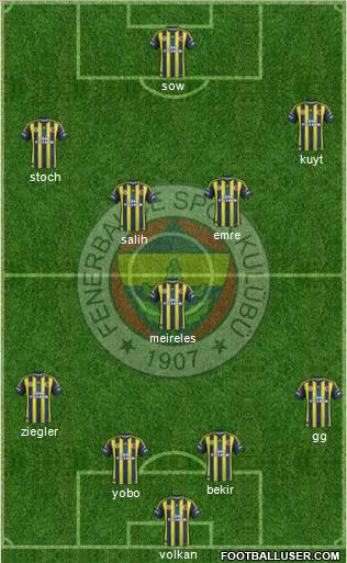 Fenerbahçe SK Formation 2013