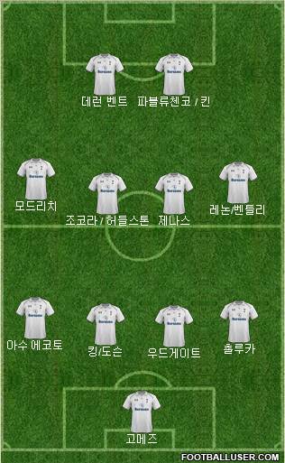 Tottenham Hotspur Formation 2013