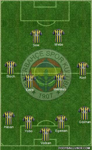 Fenerbahçe SK Formation 2013