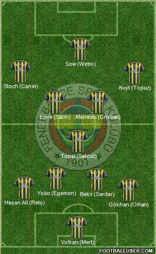 Fenerbahçe SK Formation 2013