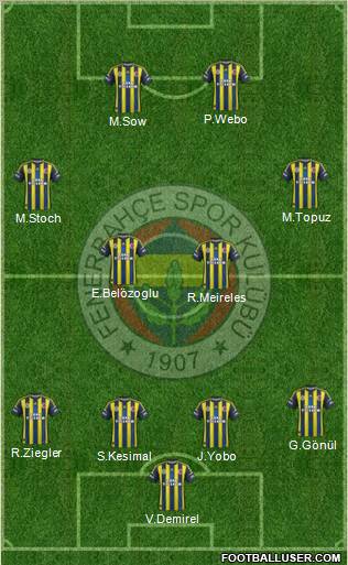 Fenerbahçe SK Formation 2013