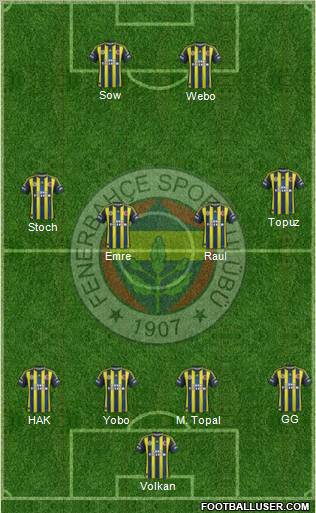 Fenerbahçe SK Formation 2013