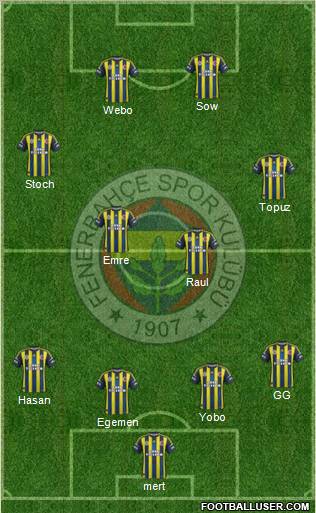 Fenerbahçe SK Formation 2013