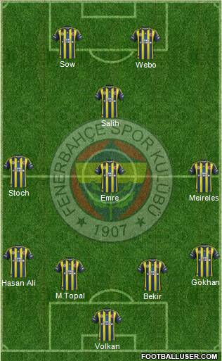 Fenerbahçe SK Formation 2013