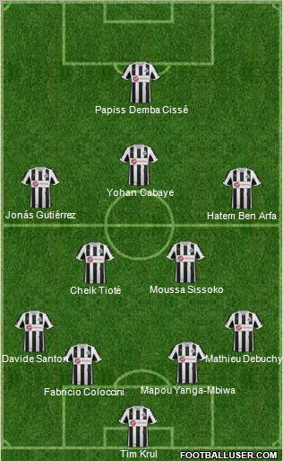 Newcastle United Formation 2013