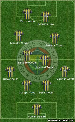 Fenerbahçe SK Formation 2013
