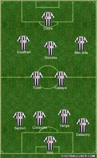 Newcastle United Formation 2013