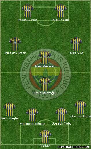 Fenerbahçe SK Formation 2013