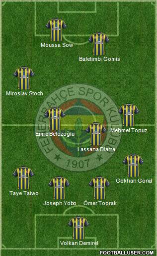 Fenerbahçe SK Formation 2013