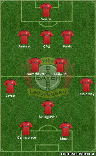 Bayer 04 Leverkusen Formation 2013
