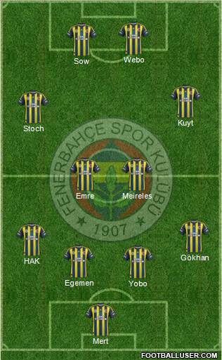 Fenerbahçe SK Formation 2013
