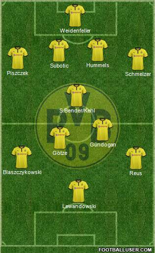 Borussia Dortmund Formation 2013