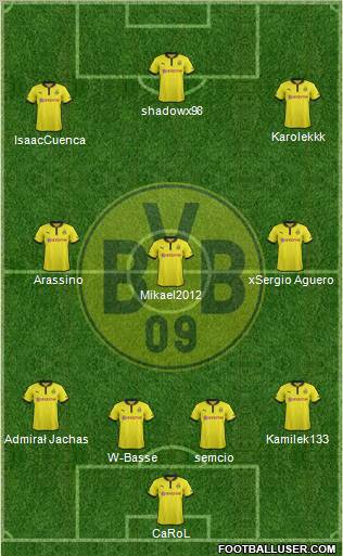 Borussia Dortmund Formation 2013