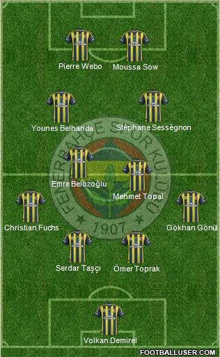 Fenerbahçe SK Formation 2013