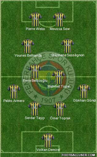Fenerbahçe SK Formation 2013