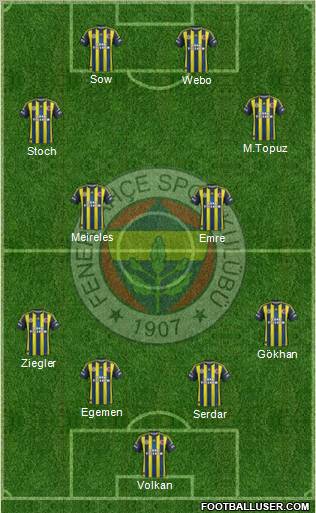 Fenerbahçe SK Formation 2013