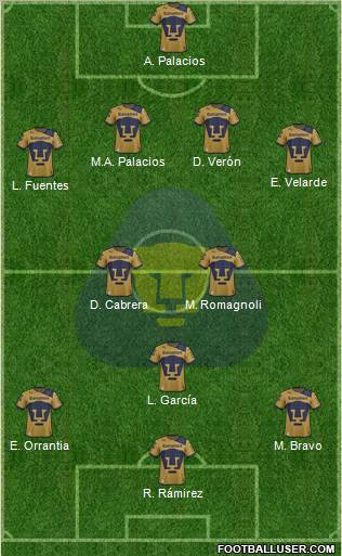 Club de Fútbol Universidad Formation 2013