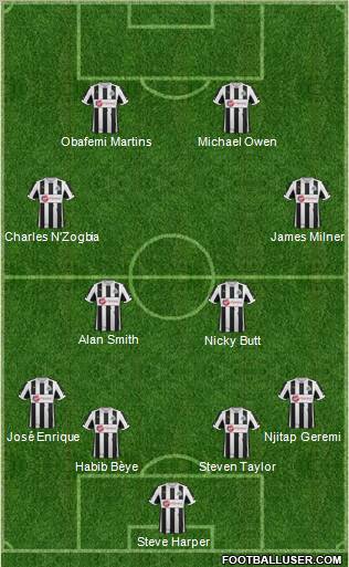 Newcastle United Formation 2013