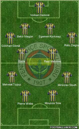 Fenerbahçe SK Formation 2013