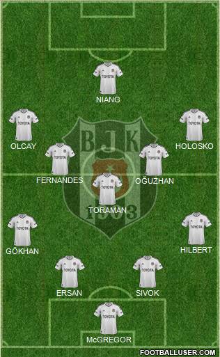 Besiktas JK Formation 2013