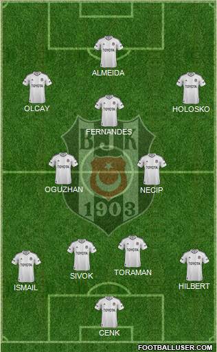 Besiktas JK Formation 2013