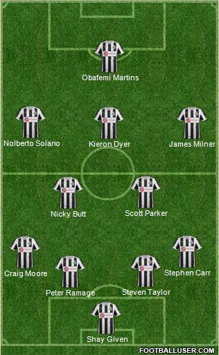 Newcastle United Formation 2013