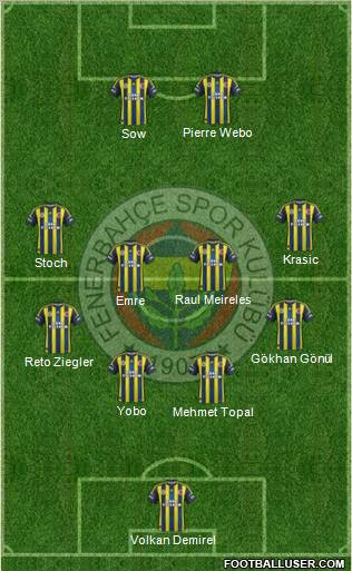 Fenerbahçe SK Formation 2013