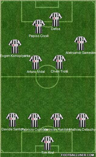 Newcastle United Formation 2013