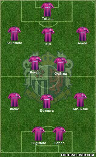 Cerezo Osaka 3-4-2-1 football formation