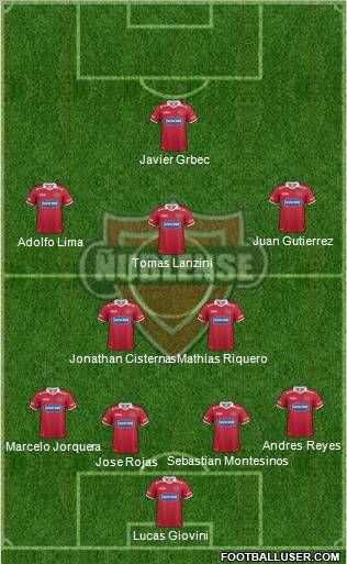 CD Ñublense S.A.D.P. 4-3-2-1 football formation