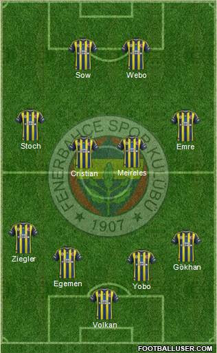 Fenerbahçe SK Formation 2013