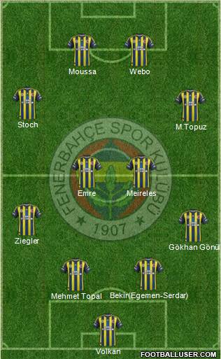 Fenerbahçe SK Formation 2013
