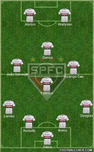 São Paulo FC Formation 2013