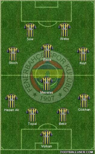 Fenerbahçe SK Formation 2013