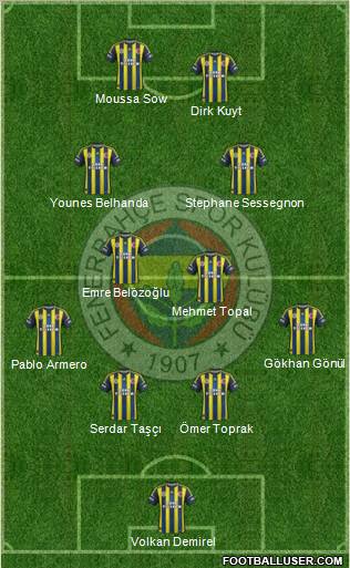 Fenerbahçe SK Formation 2013