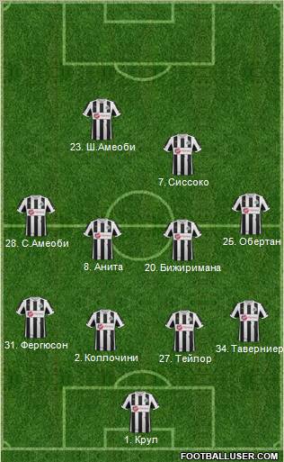 Newcastle United Formation 2013