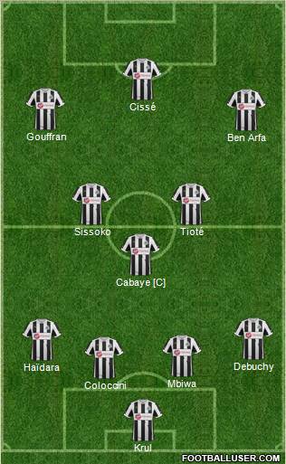 Newcastle United Formation 2013