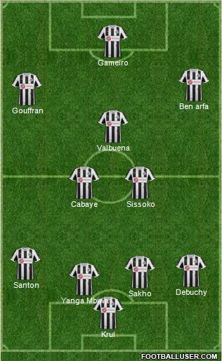 Newcastle United Formation 2013