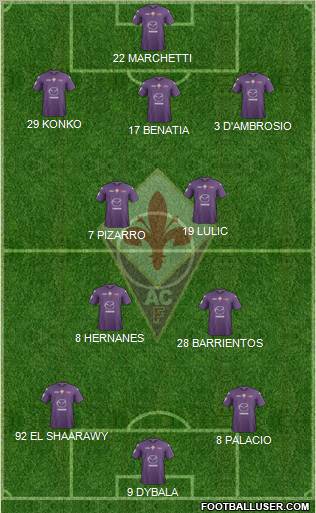 Fiorentina Formation 2013