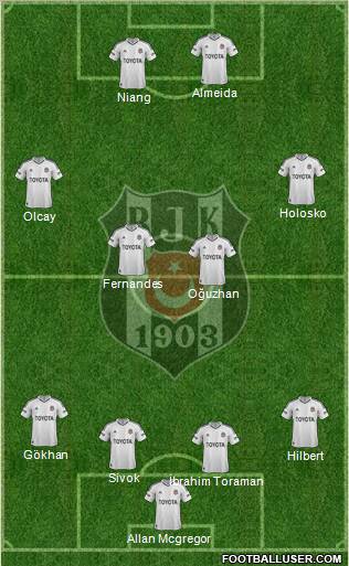 Besiktas JK Formation 2013