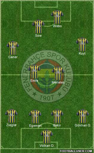 Fenerbahçe SK Formation 2013