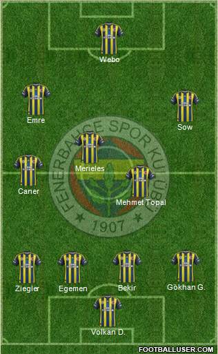 Fenerbahçe SK Formation 2013